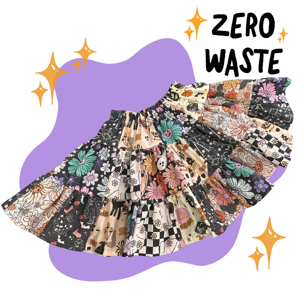 Spooky Patchwork Mini Skirt