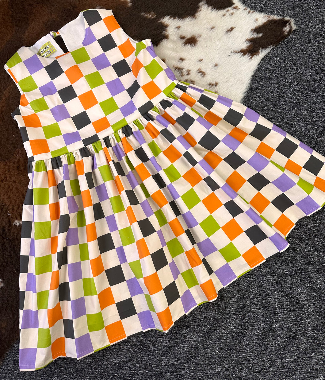 Checkerboard Mini Dress - Size 10