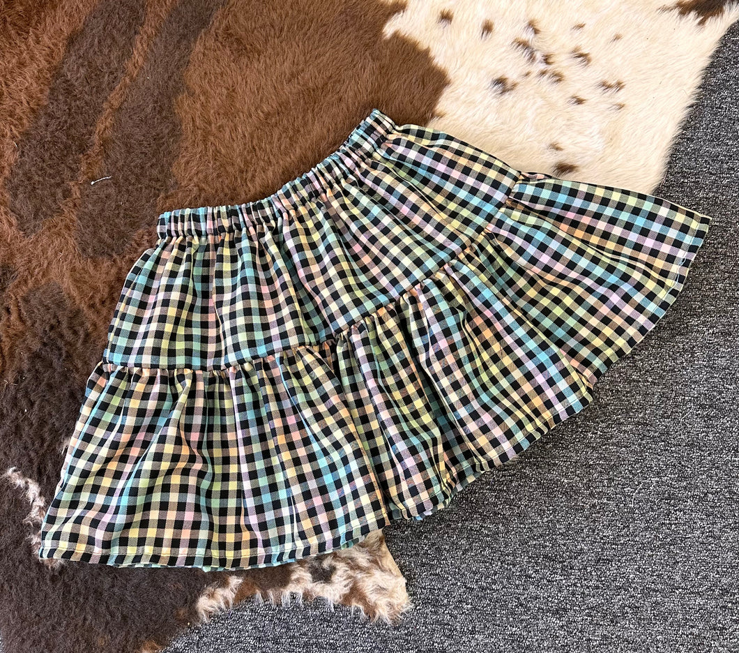 Gingham Skirt -Size 8