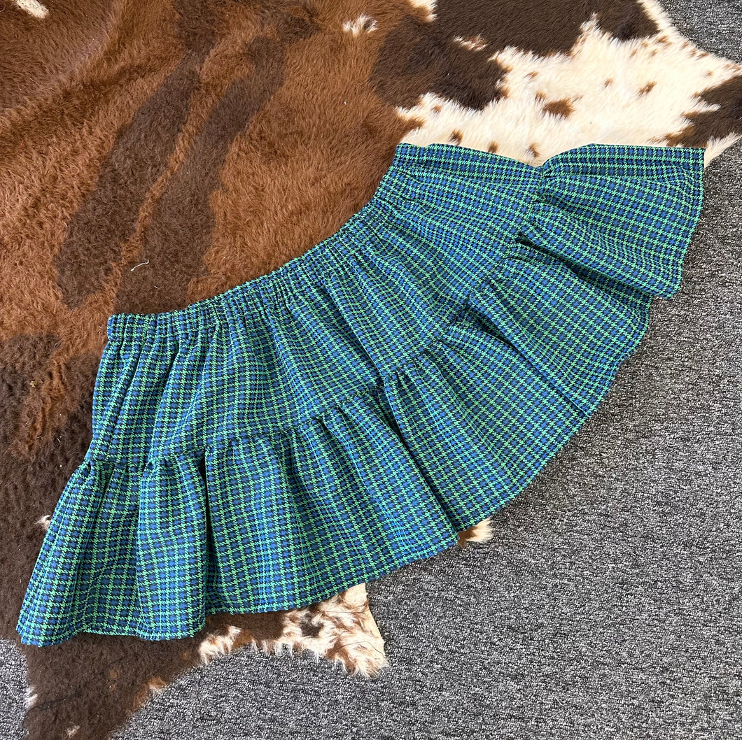Green Tartan Skirt -Size 26