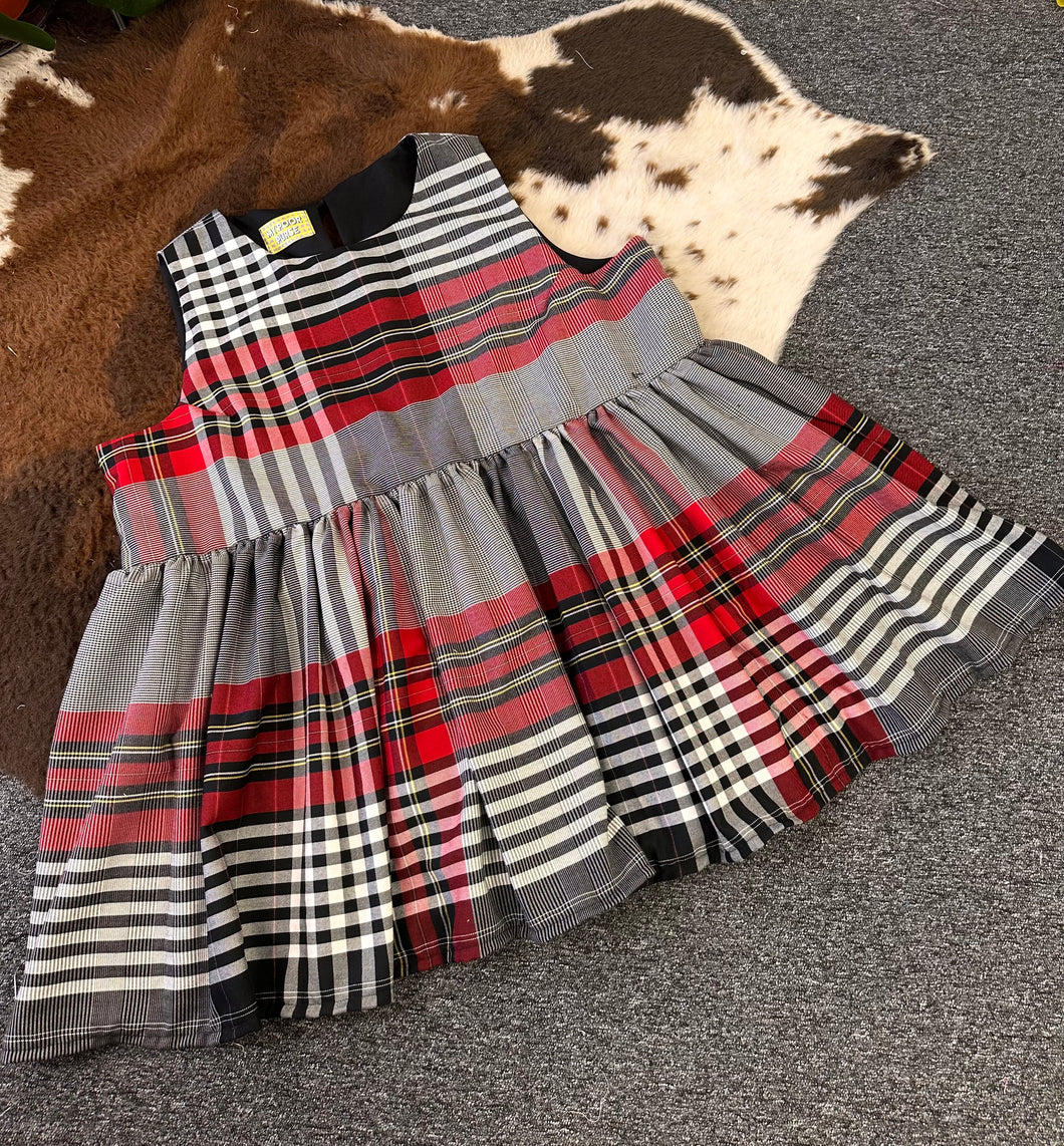 Red Tartan Mini Dress - Size 30