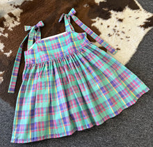 Load image into Gallery viewer, Turquoise Check Bunny Tie - Size 12
